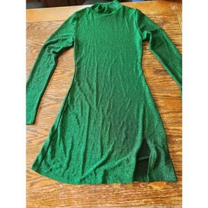 Reformation Hermia Dress Emerald Green Sparkle sz Small
